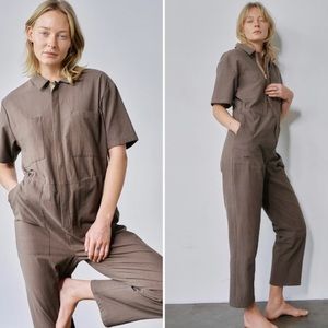 Ozma of California Carrasco Jumpsuit Slate Brown
